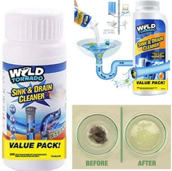 Потужний очисник для миття та зливу WILD Tornado Sink & Drain Cleaner