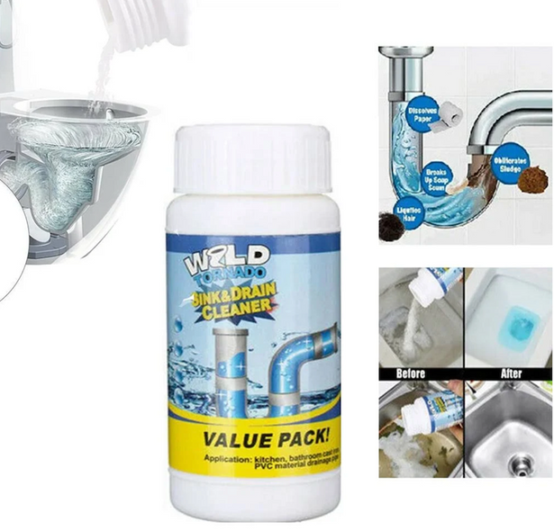 Потужний очисник для миття та зливу WILD Tornado Sink & Drain Cleaner