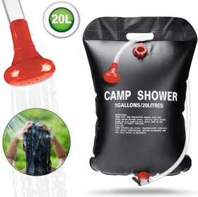 Універсальний підвісний туристичний Душ для кемпінгу та дачі 20 літрів Camp Shower Black