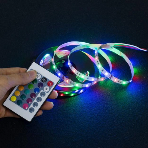 LED RGB 5м стрічка для підсвічування ТВ з керуванням від пульта, USB