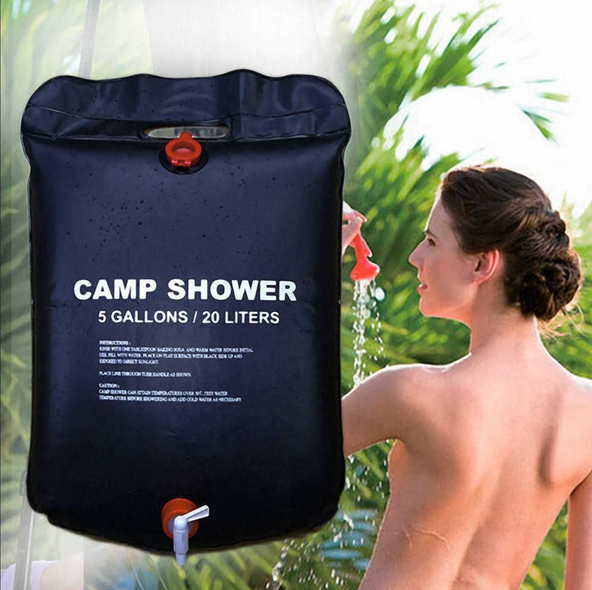 Универсальный подвесной туристический Душ для кемпинга и дачи 20 литров Camp Shower Black