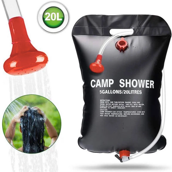 Универсальный подвесной туристический Душ для кемпинга и дачи 20 литров Camp Shower Black