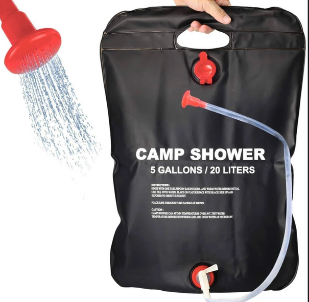 Универсальный подвесной туристический Душ для кемпинга и дачи 20 литров Camp Shower Black