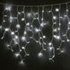 Вулична світлодіодна гірлянда бахрома (160 LED, 5х0,7м, IP65, білий провід каучук, МЕХАННЯ), колір білий
