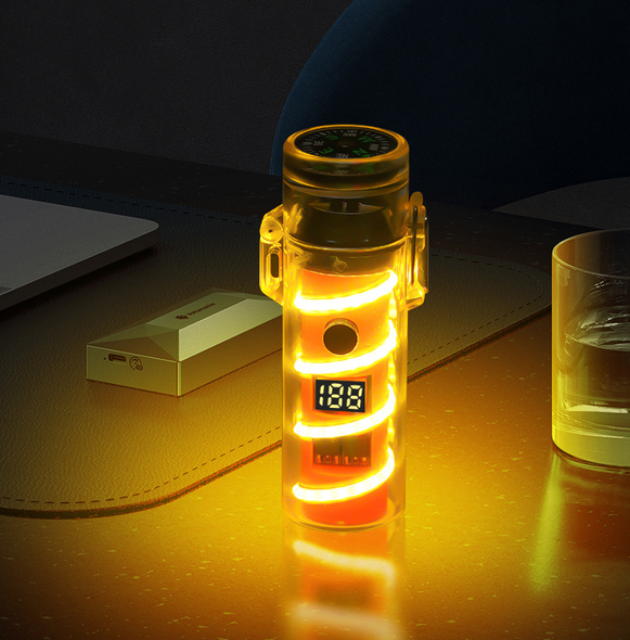 Зажигалка электроимпульсная плазменная дуговая USB Lighter, водонепроницаемая