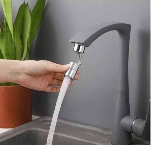 Насадка-фильтр на кран Splash filter faucet с поворотом 720 ° Серебристый