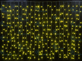 Світлодіодна гірлянда штора Curtain 3х2 метри, 500 LED, колір жовтий