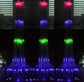 Світлодіодна гірлянда завіса «Дощ-Водоспад» 560LED, 3х3м RGB