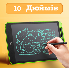 Графический LCD планшет для рисования Writing Tablet 10 дюймов, Зеленый