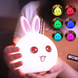 Дитячий світильник – нічник Зайчик LED Rabbit Soft Touch силіконовий з вбудованим акумулятором ∙ 7 режимів свічення