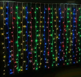 Світлодіодна гірлянда штора Curtain 3,5х1,5 метра, 500 LED, колір RGB