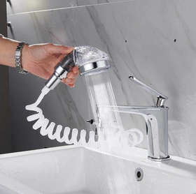 Душова система на умивальник, Зручний Набір для швидкого підключення душової лійки до крана Modified Faucet With external Shower