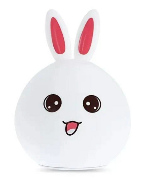 Силіконовий дитячий нічник кролик RABBIT SILICONE LAMP, USB. Настільний світильник.