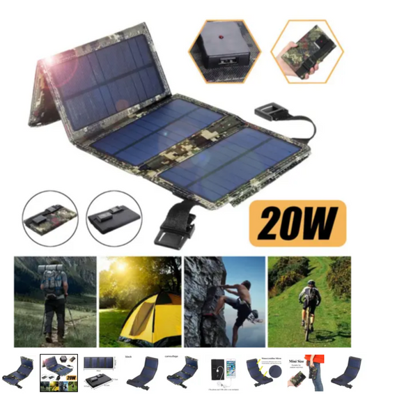 Портативна батарея Solar Power Bank 14w 5V 1A Сонячний зарядний пристрій + контролер + USB