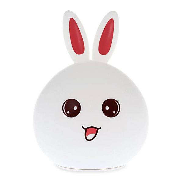 Силиконовый детский ночник зайчик RABBIT SILICONE LAMP, USB. Настольный светильник.