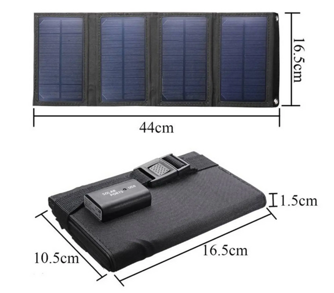 Портативна батарея Solar Power Bank 14w 5V 1A Сонячний зарядний пристрій + контролер + USB