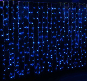 Світлодіодна гірлянда штора Curtain 3,5х1,5 метра, 500 LED, колір синій