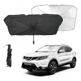 Автомобільна парасолька на лобове скло Car Umbrellas, чорний 140*75см