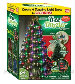 Гирлянда новогодняя Tree Dazzler (48 шариков) - светодиодная гирлянда конус