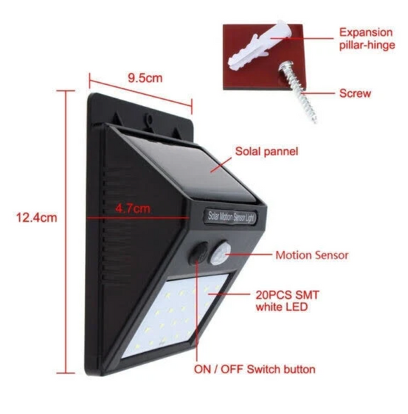 Настінний світильник Solar Motion Sensor Light 30 LED ever brite