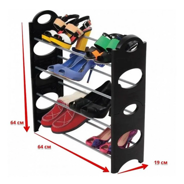 Полиця для взуття Shoe Rack 4 полиці, 12 пар