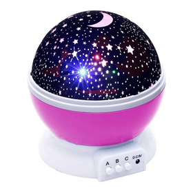 Нічник-проектор зоряного неба Star Master у формі КУЛІ з шнуром USB / Дитячий світильник Рожевий