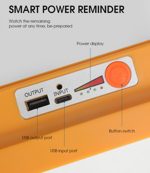 Прожектор светодиодный на солнечной батарее 200W с повербанком 16500mAh