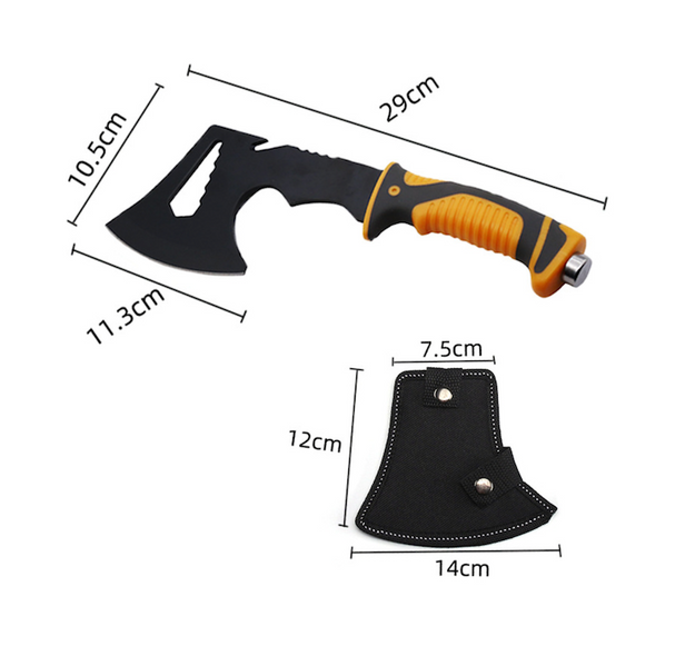 Туристична сокира для виживання / Багатофункціональна сокира мультитул / Тактична сокира