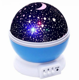 Нічник-проектор зоряне небо Star Master обертається синій + USB шнур