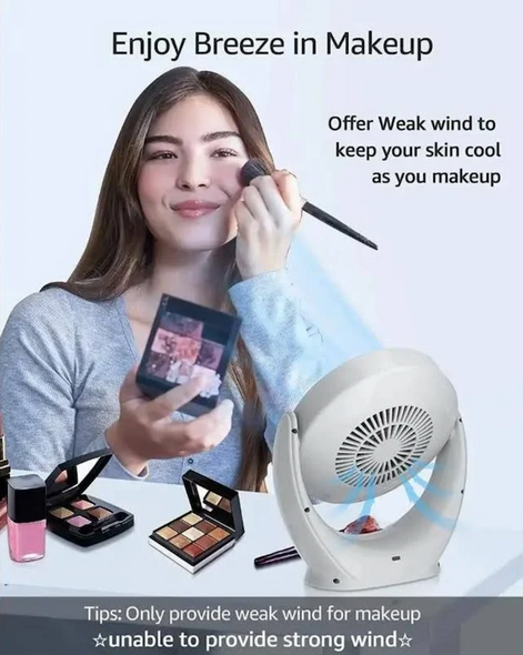 Косметичне дзеркало з підсвічуванням led - вентилятор 2в1 Cosmetic Mirror 30LED-3 режиму світла, USB ICN