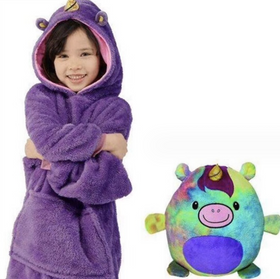 Дитяча толстовка трансформер із капюшоном іграшка Huggle Pets Animal Hoodie Violet
