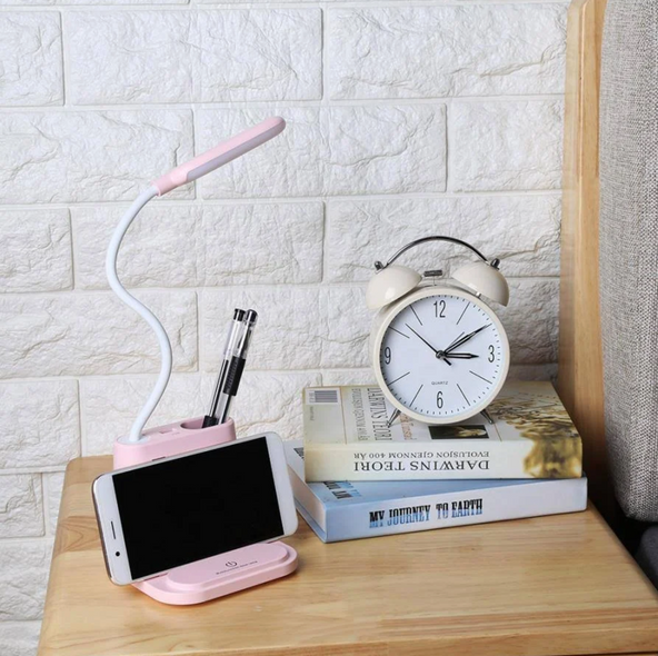 Настольная лампа usb с держателем для телефона multifunctional desk lamp встроенный аккумулятором