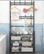 Вішалка для одягу чорна 4098 NEW SIMPLE FLOOR CLOTHES RACK SIZE 60x29. 5x151см