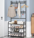 Напольная вешалка для одежды с подставкой для обуви New simple floor clothes rack (60х29.5х151 см)