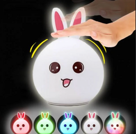 Силіконовий нічник 3DTOYSLAMP Кролик з вушками 16 кольорів