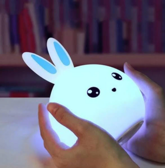 Силиконовый ночник 3DTOYSLAMP Кролик с ушками 16 цветов