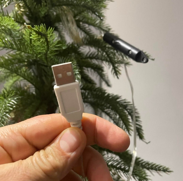 Светодиодная гирлянда роса проволока от USB 600 led 25 линий по 2,5 м, цвет - Теплый Белый