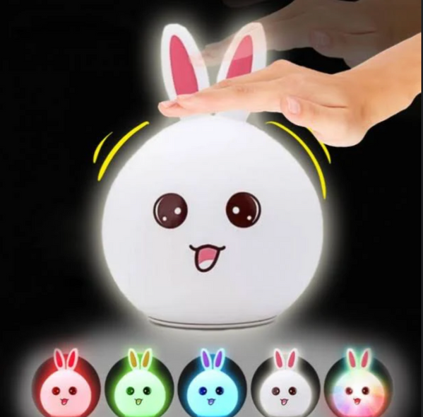 Детский ночник Rabbit Silicone Lamp LED Зайка силиконовая на аккумуляторе