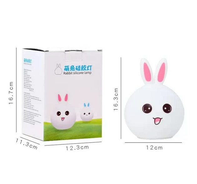 Детский ночник Rabbit Silicone Lamp LED Зайка силиконовая на аккумуляторе