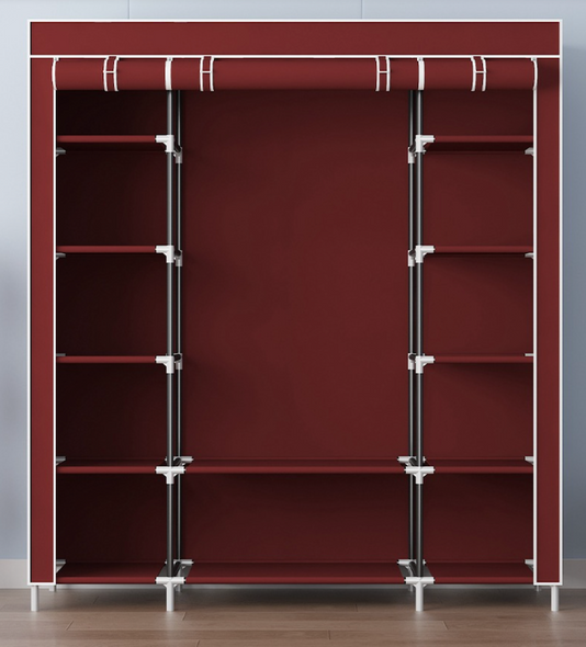 Шкаф тканевый складной STORAGE WARDROBE 68150 на 3 секции 130x45x175 Коричневый