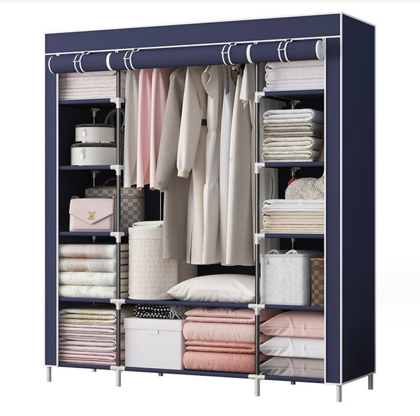 Шафа тканинна складана STORAGE WARDROBE 68150 на 3 секції 130x45x175 Коричневий