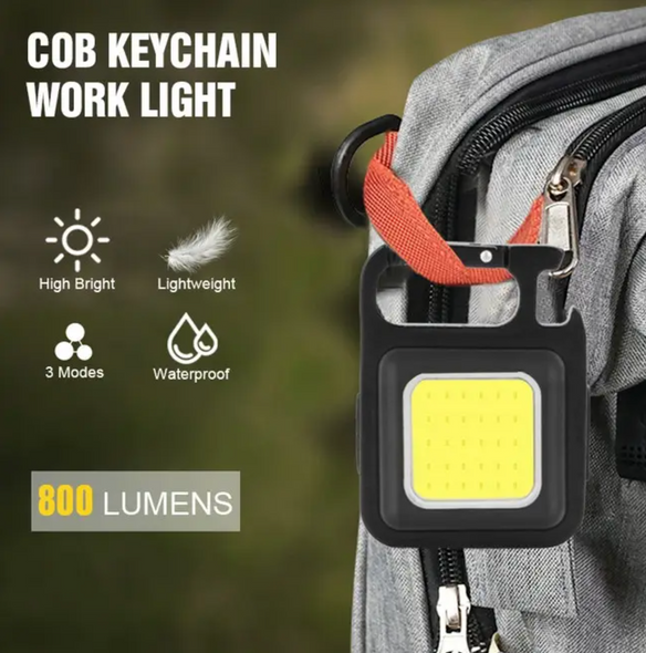 Ліхтар брелок з магнітом і карабіном Cов Rechargeable Keychain Light