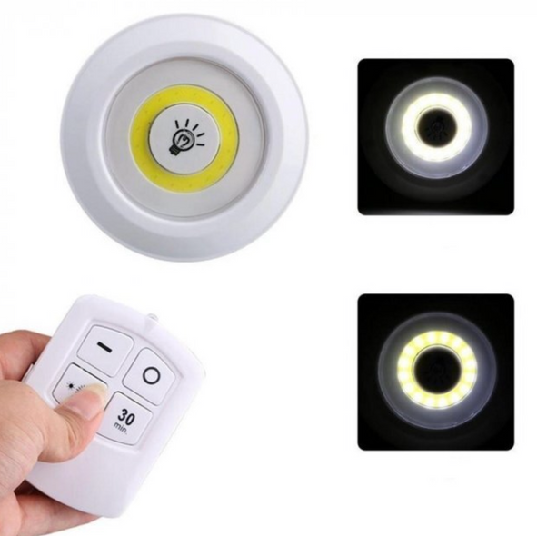 Світильники на батарейках з пультом та таймером LED light with Remote Control Set (3 світильники)