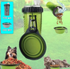 Бутылка двойная для воды или корма со складной миской ЦВЕТ СЛУЧАЙНЫЙ PET DRINK BOTTLE