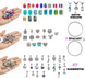 Набор для детского творчества создания шарм браслетов и подвесок украшений в подарочной коробочке