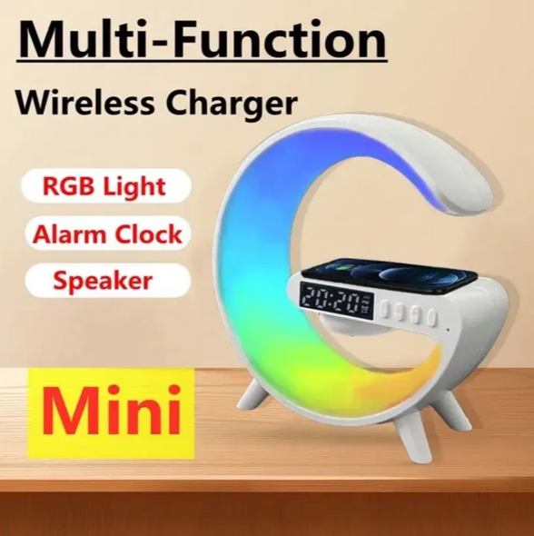 Настільна лампа G-Smart Light Sound Machine з бездротовою зарядкою 15 Вт та Bluetooth колонкою
