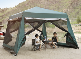Беседка Палатка Шатер туристический Lanyu ly 1628D с москитной сеткой для кемпинга и дачи 320х320х245 см