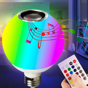 Розумна лампочка RGB світломузика з дистанційним керуванням + пульт
