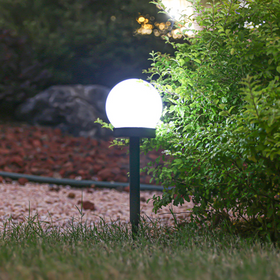 Садовий світильник 2шт на сонячній батареї PL120 IP67 білий пластиковий шар 10см, білий холодний