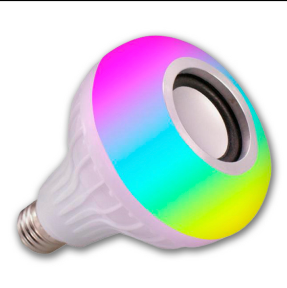 Блютуз лампочка кольорова Led Music Bulb Bluetooth EL-2108 RGB з пультом керування лампа з динаміком